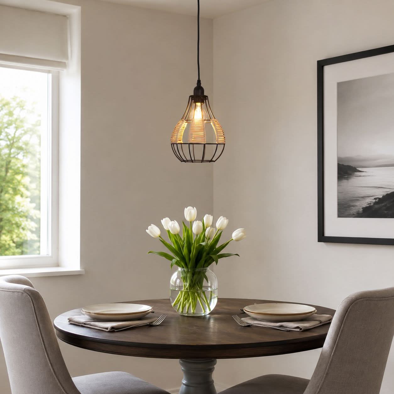 Glyph-Lightsin Basketweave Rattan Pendant Light for Cozy Earthy Elegance