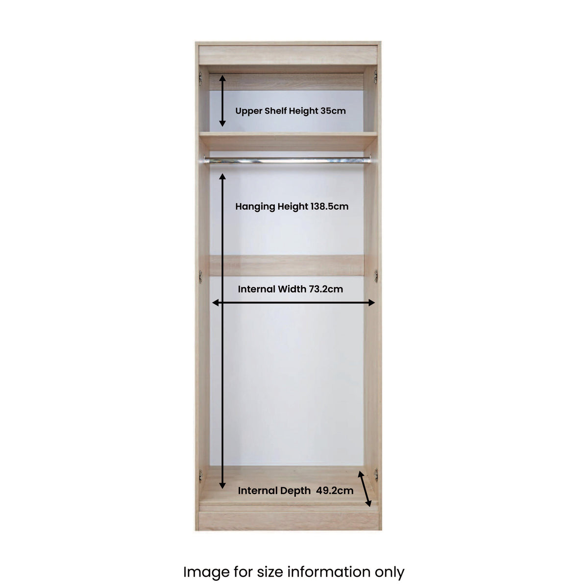 Geo Panelled 2 Door Wardrobe