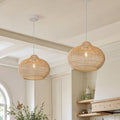 Lightsin Cella-Natural Bamboo Basket Shape Pendant Light
