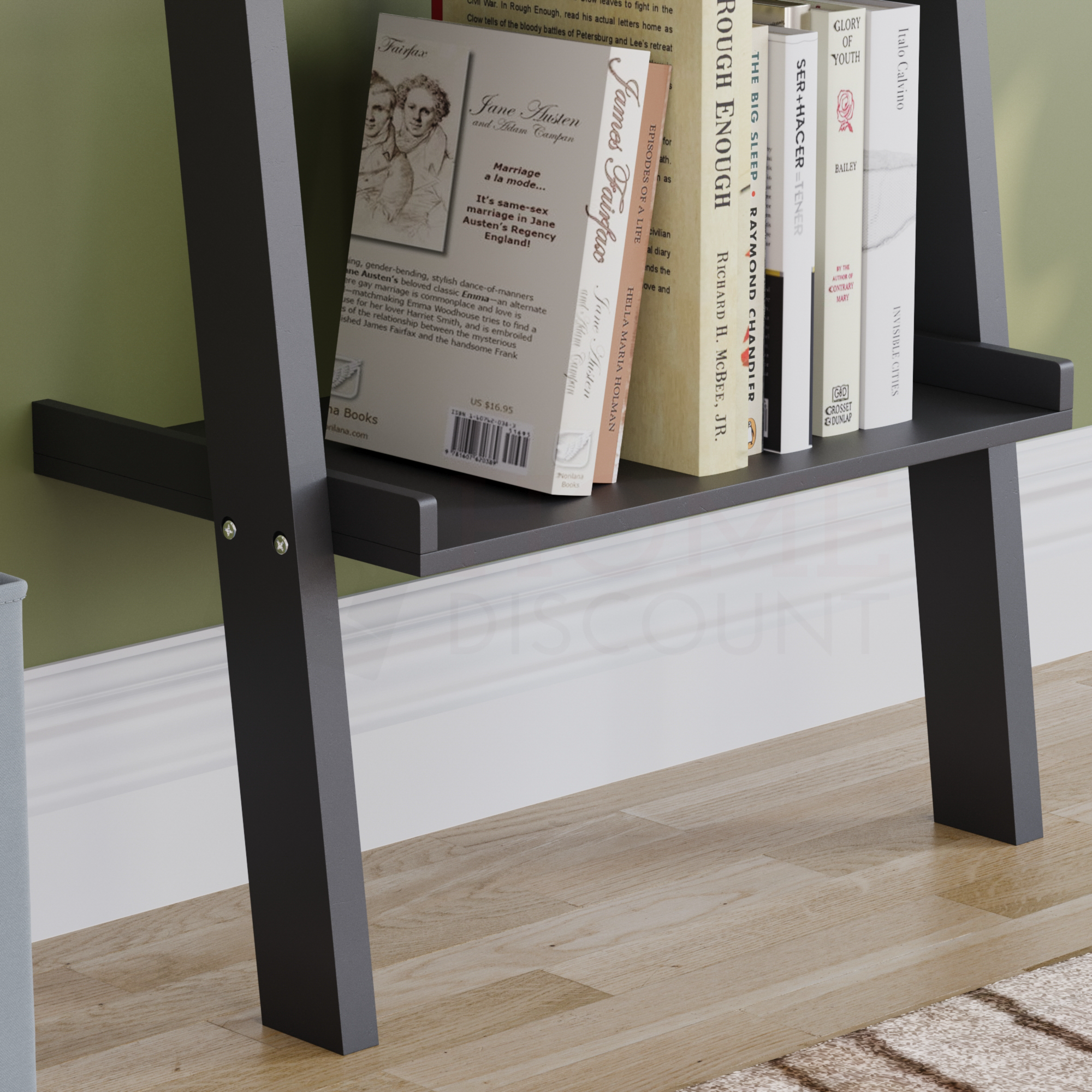 York 5-Tier Ladder Bookcase - Black