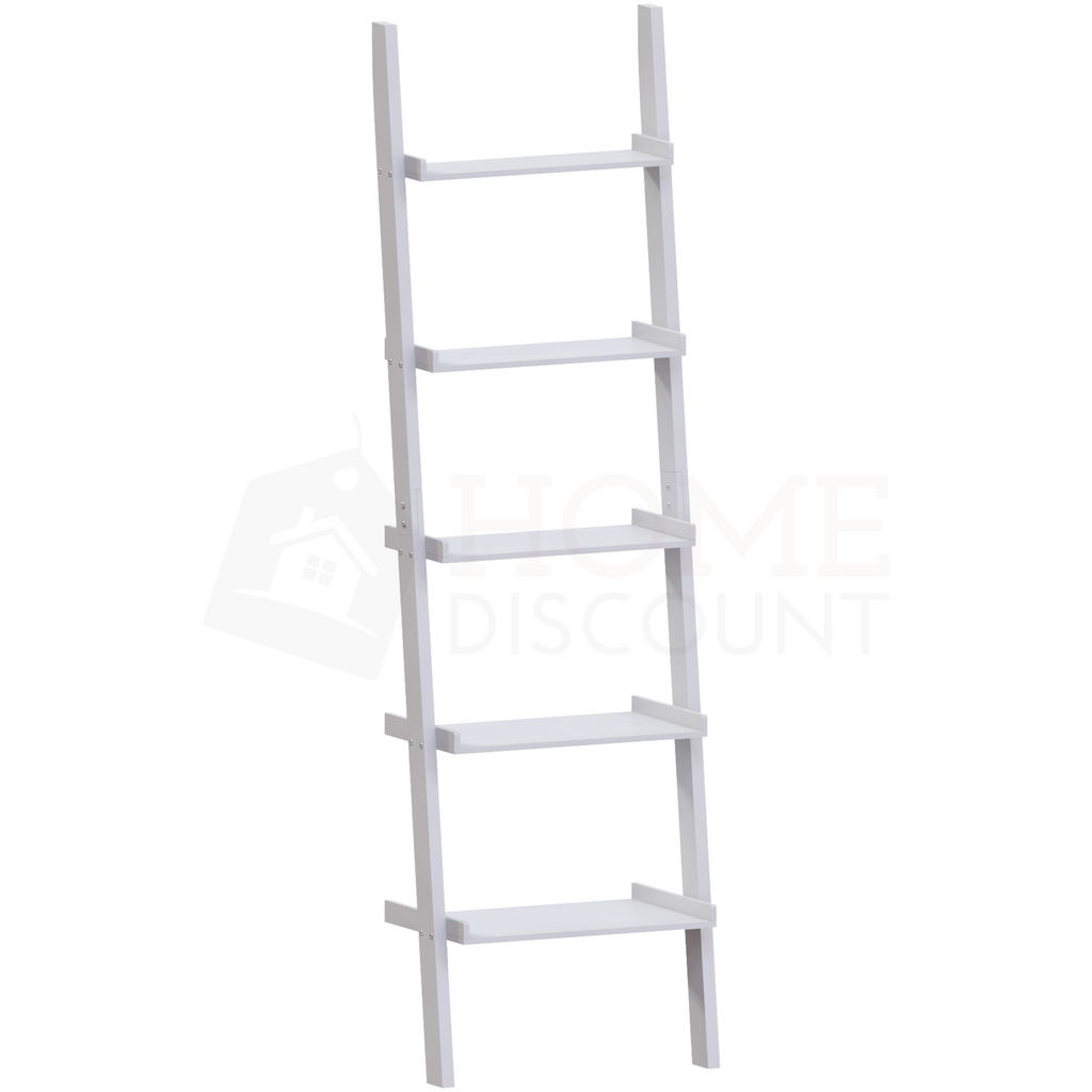 York 5-Tier Ladder Bookcase - White