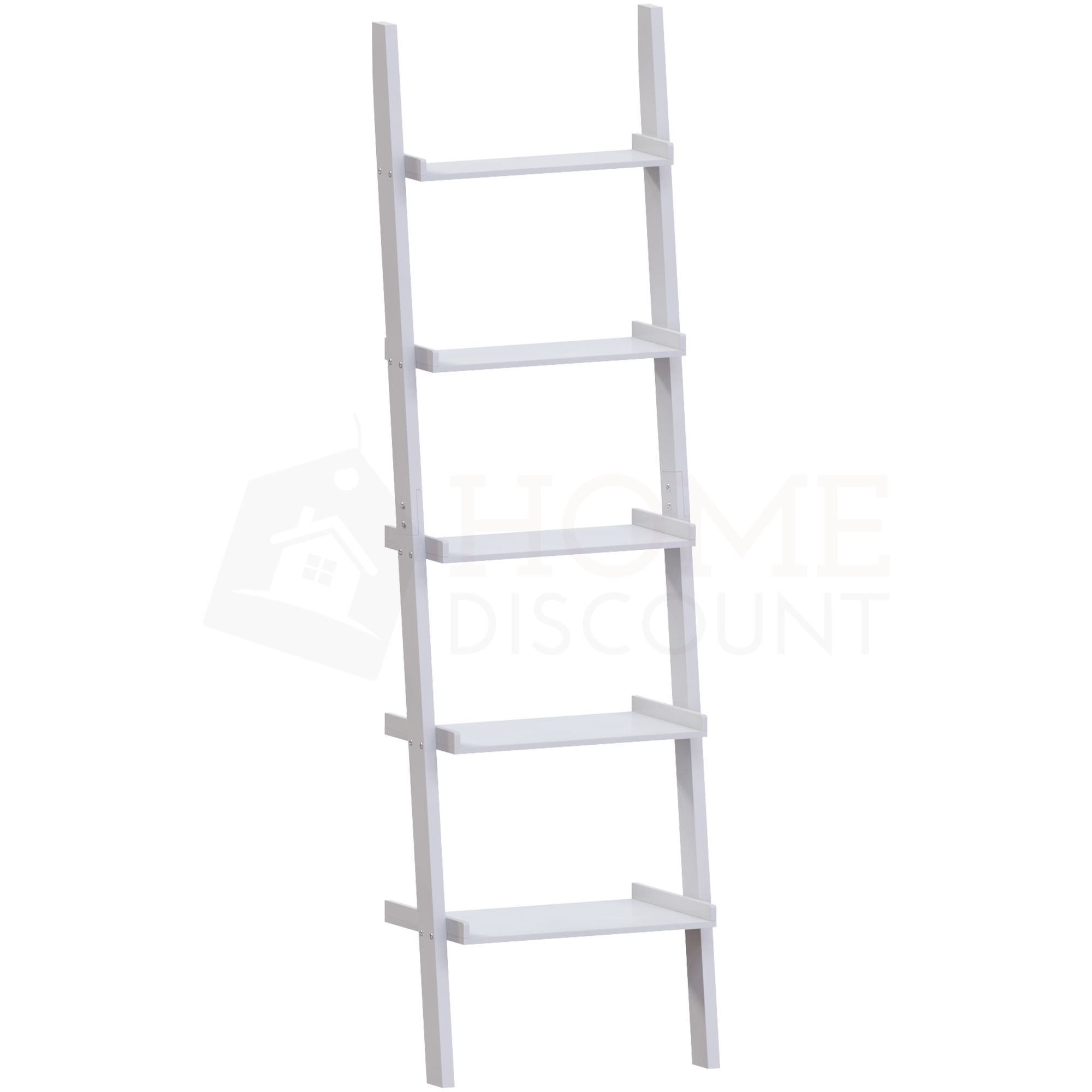 York 5-Tier Ladder Bookcase - White