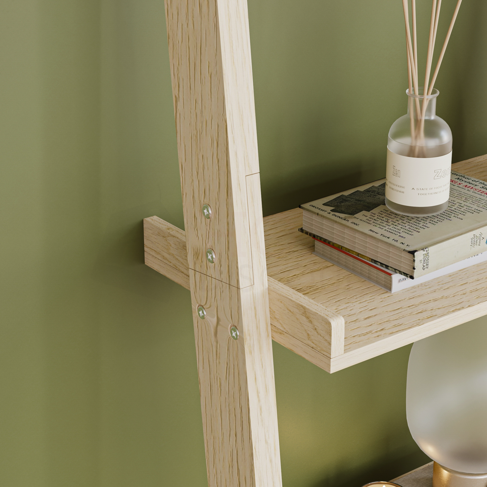 York 5-Tier Ladder Bookcase - Pine