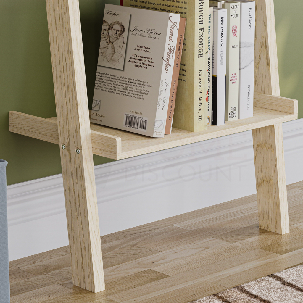 York 5-Tier Ladder Bookcase - Pine