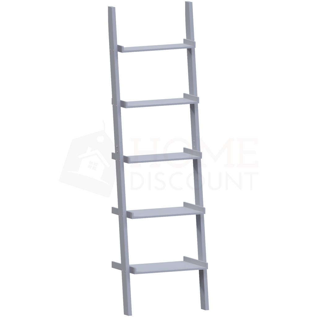 York 5-Tier Ladder Bookcase - Grey