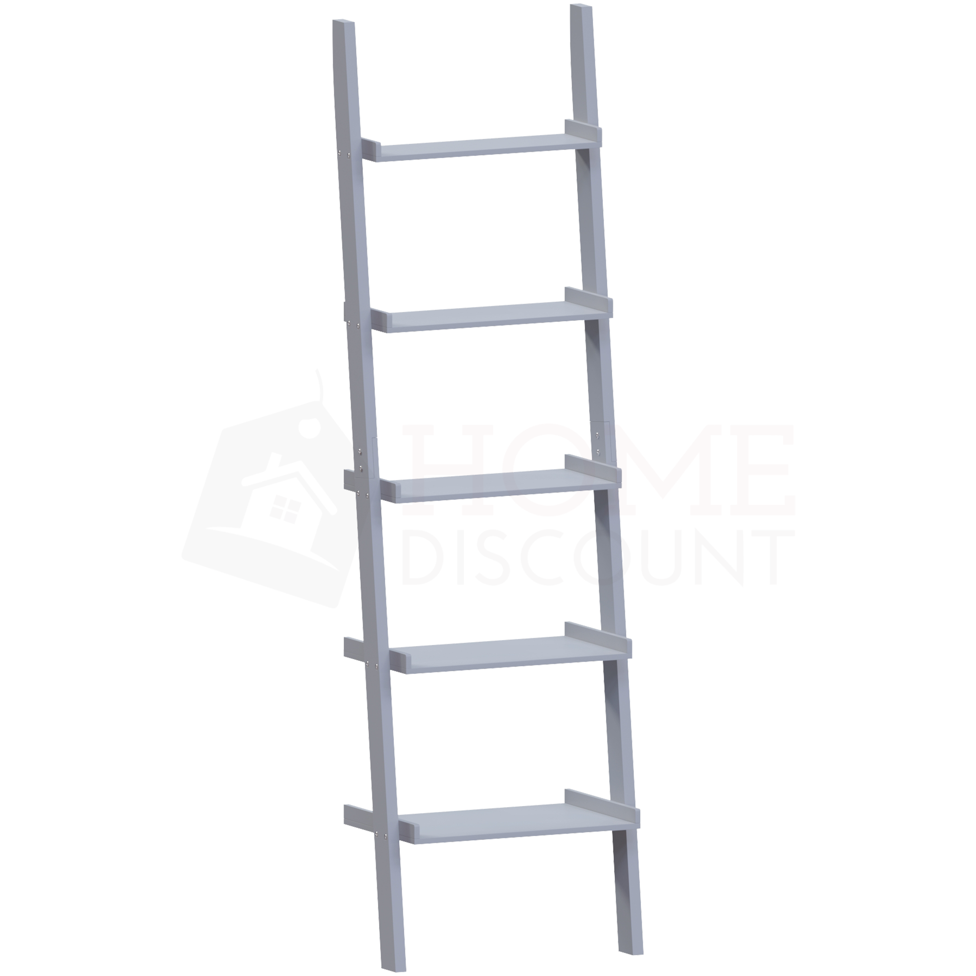 York 5-Tier Ladder Bookcase - Grey