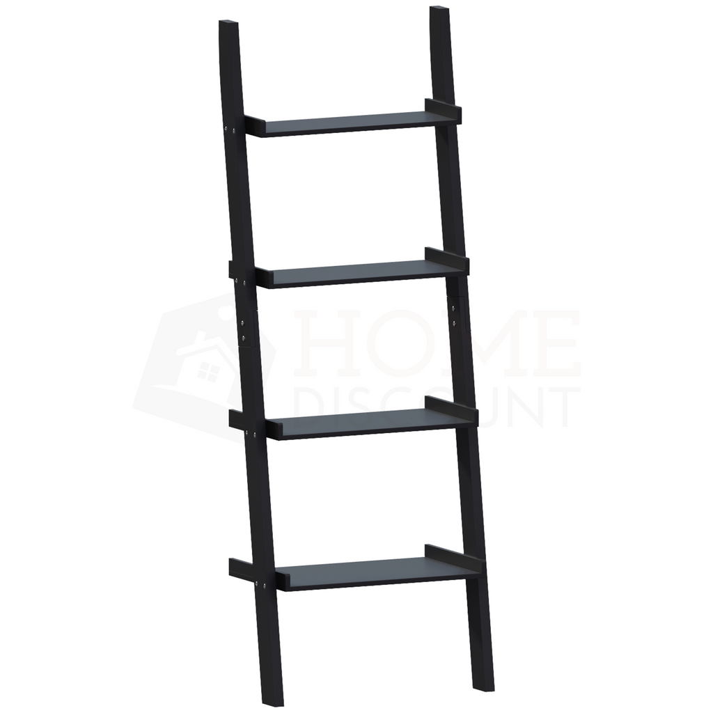 York 4-Tier Ladder Bookcase - Black