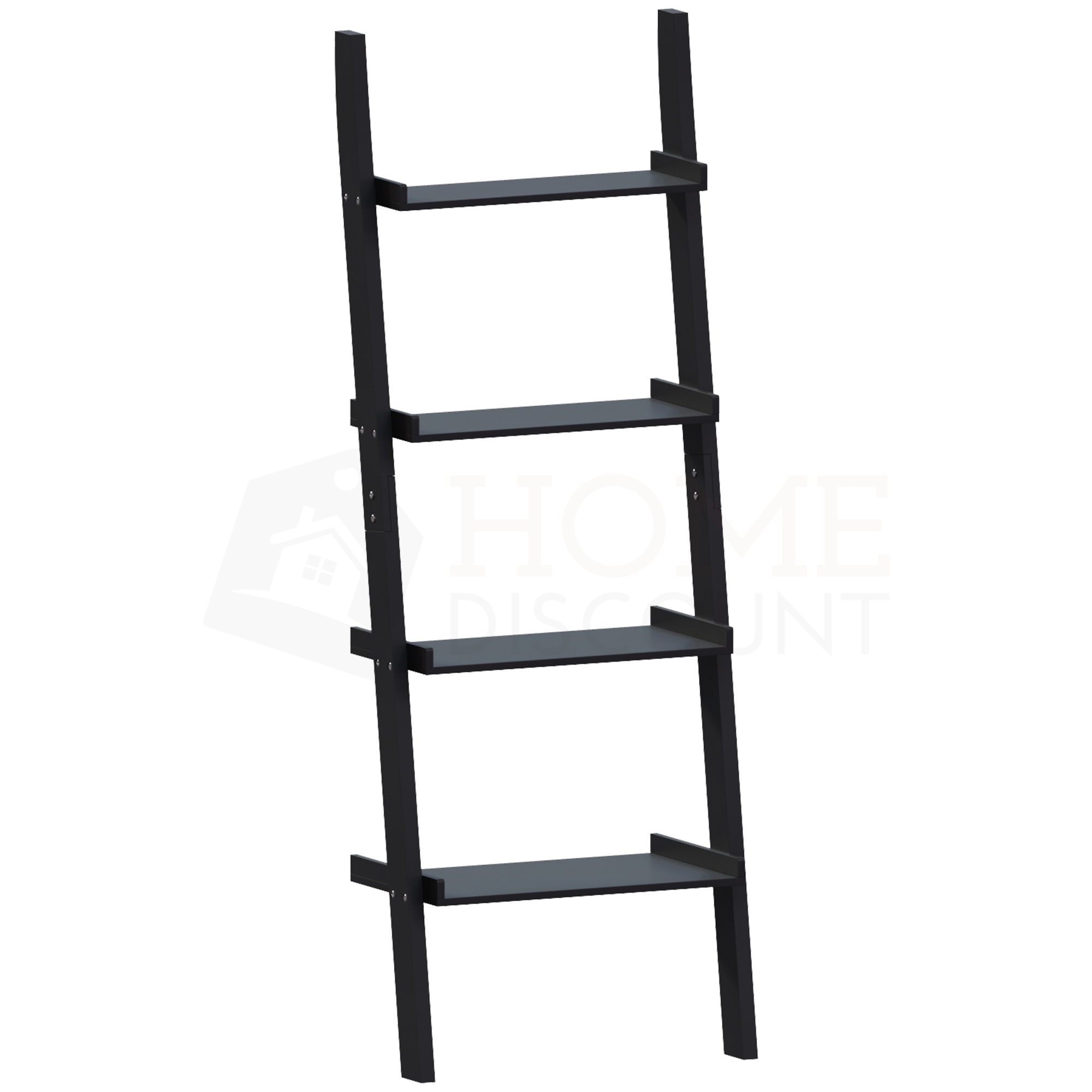 York 4-Tier Ladder Bookcase - Black