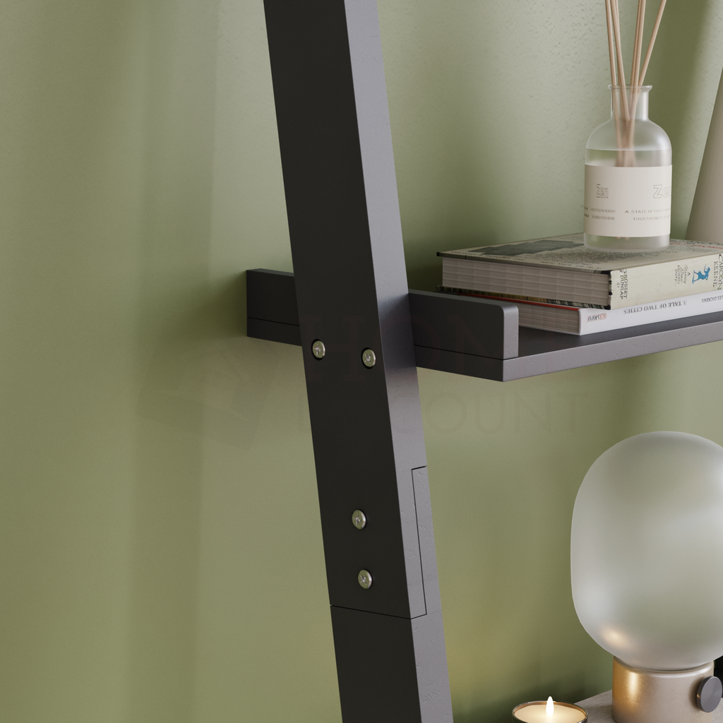 York 4-Tier Ladder Bookcase - Black