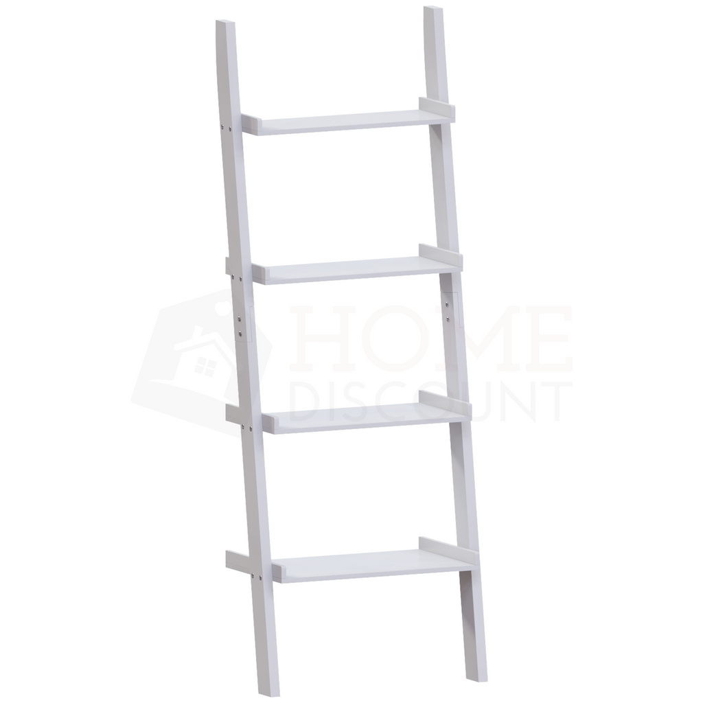York 4-Tier Ladder Bookcase - White