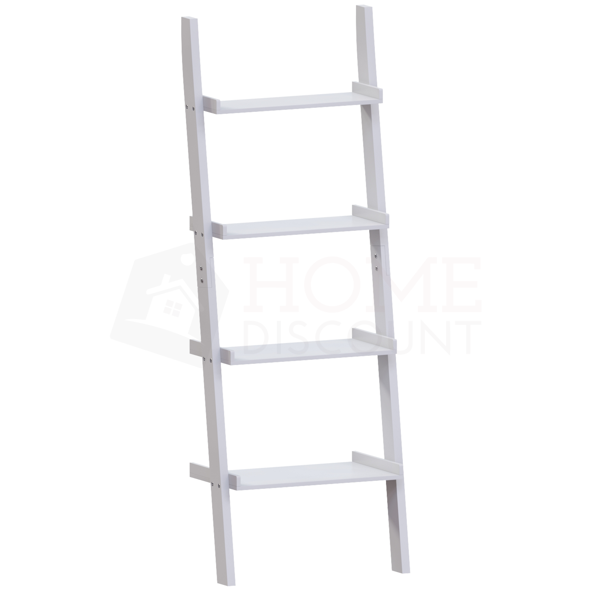 York 4-Tier Ladder Bookcase - White