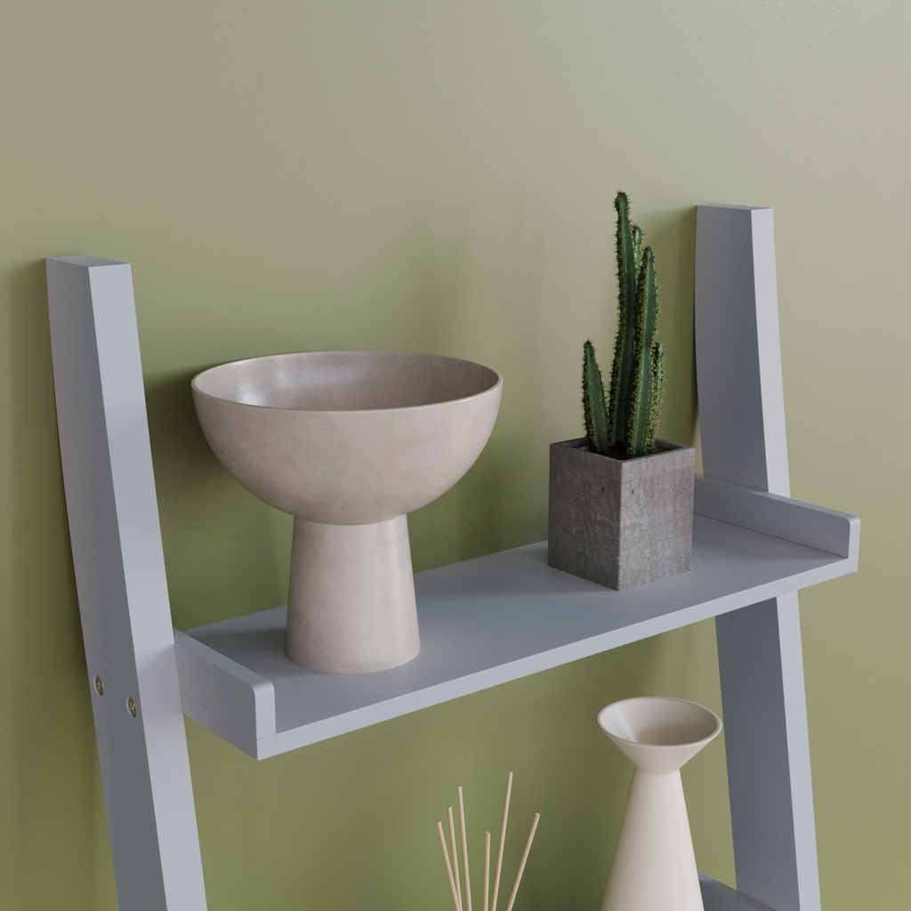 York 4-Tier Ladder Bookcase - Grey