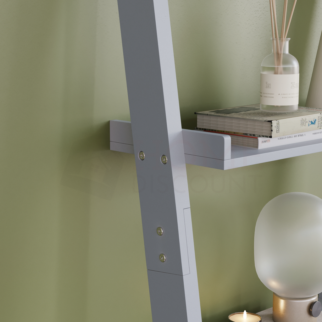 York 4-Tier Ladder Bookcase - Grey