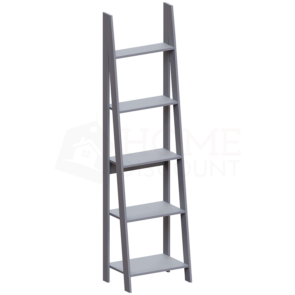Bristol 5-Tier Step Ladder Bookcase - Grey