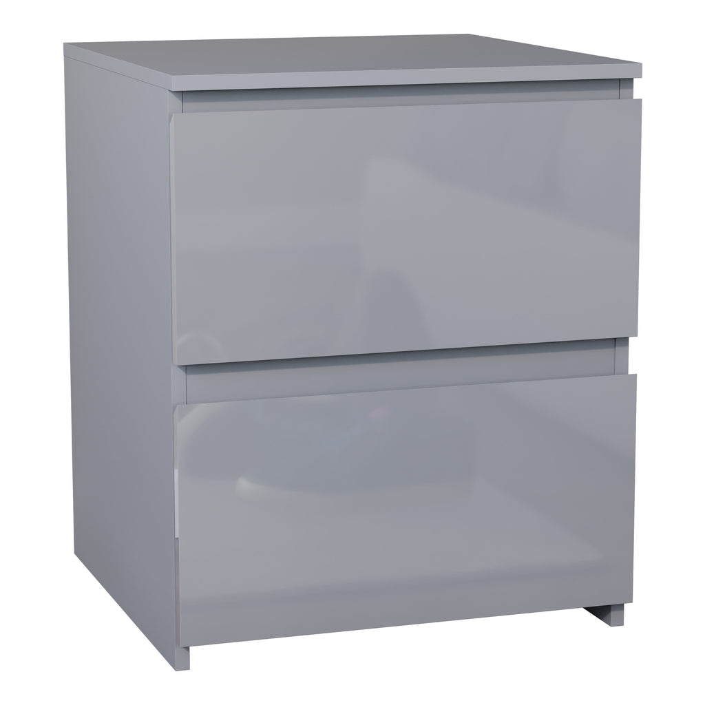 Glinton 2-Drawer Bedside Chest - Grey (FSC 100%)