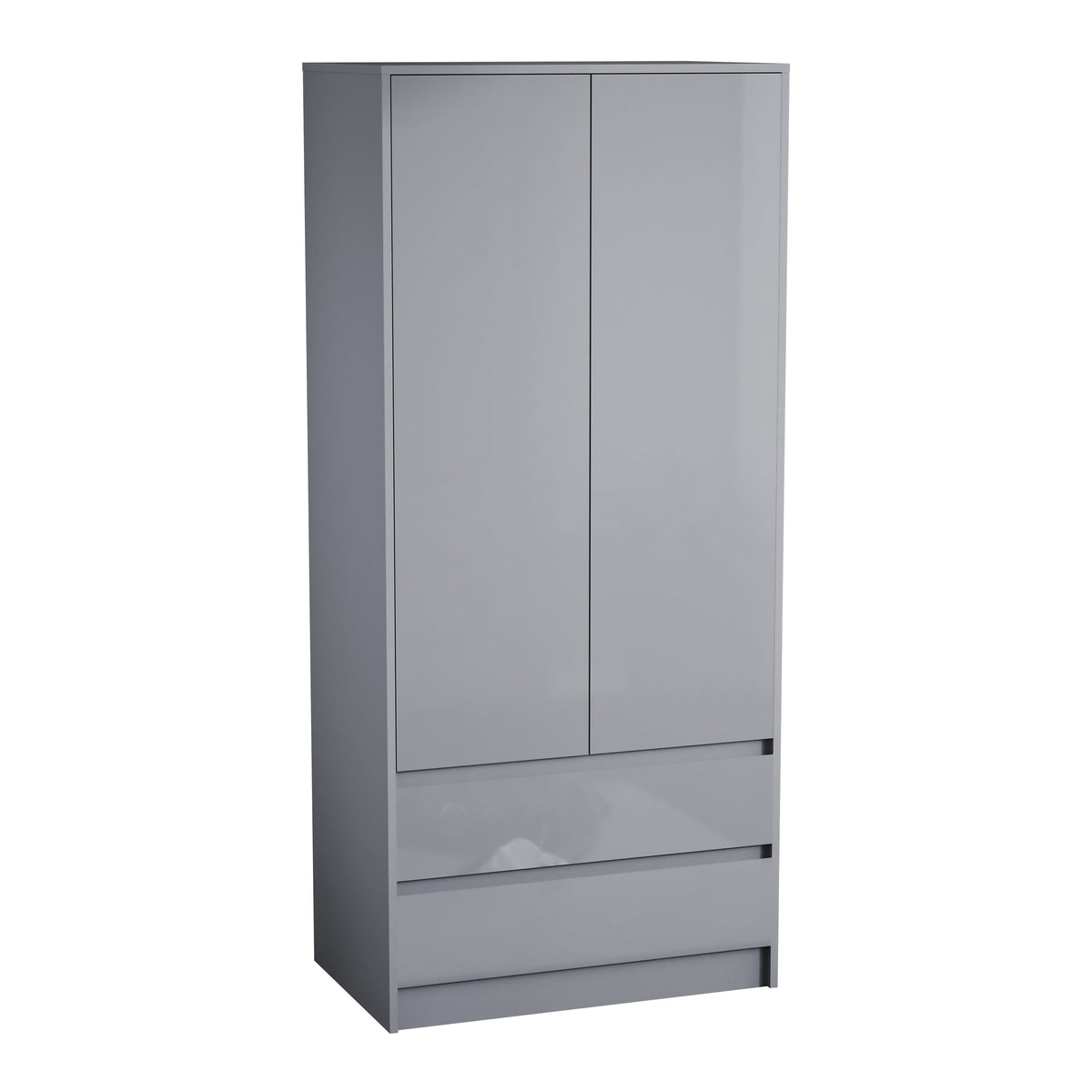 Glinton 2-Door 2-Drawer Wardrobe, Grey (FSC 100%)