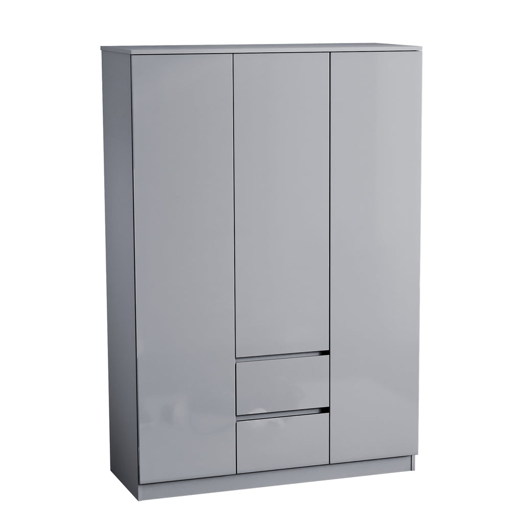 Glinton 3-Door 2-Drawer Wardrobe, Grey (FSC 100%)