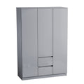 Glinton 3-Door 2-Drawer Wardrobe, Grey (FSC 100%)