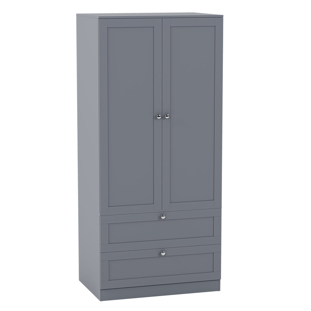 Altino 2 Door 2 Drawer Wardrobe, Grey