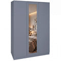 Denver 3 Door Mirrored Wardrobe – Modern Spacious Bedroom Storage Closet, Grey