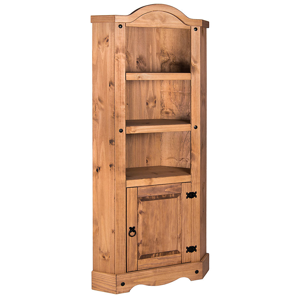 Corona 1-Door Corner Bookcase