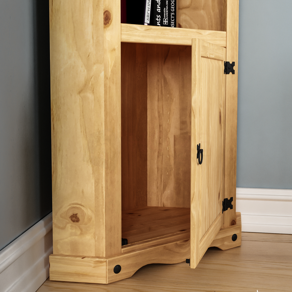 Corona 1-Door Corner Bookcase
