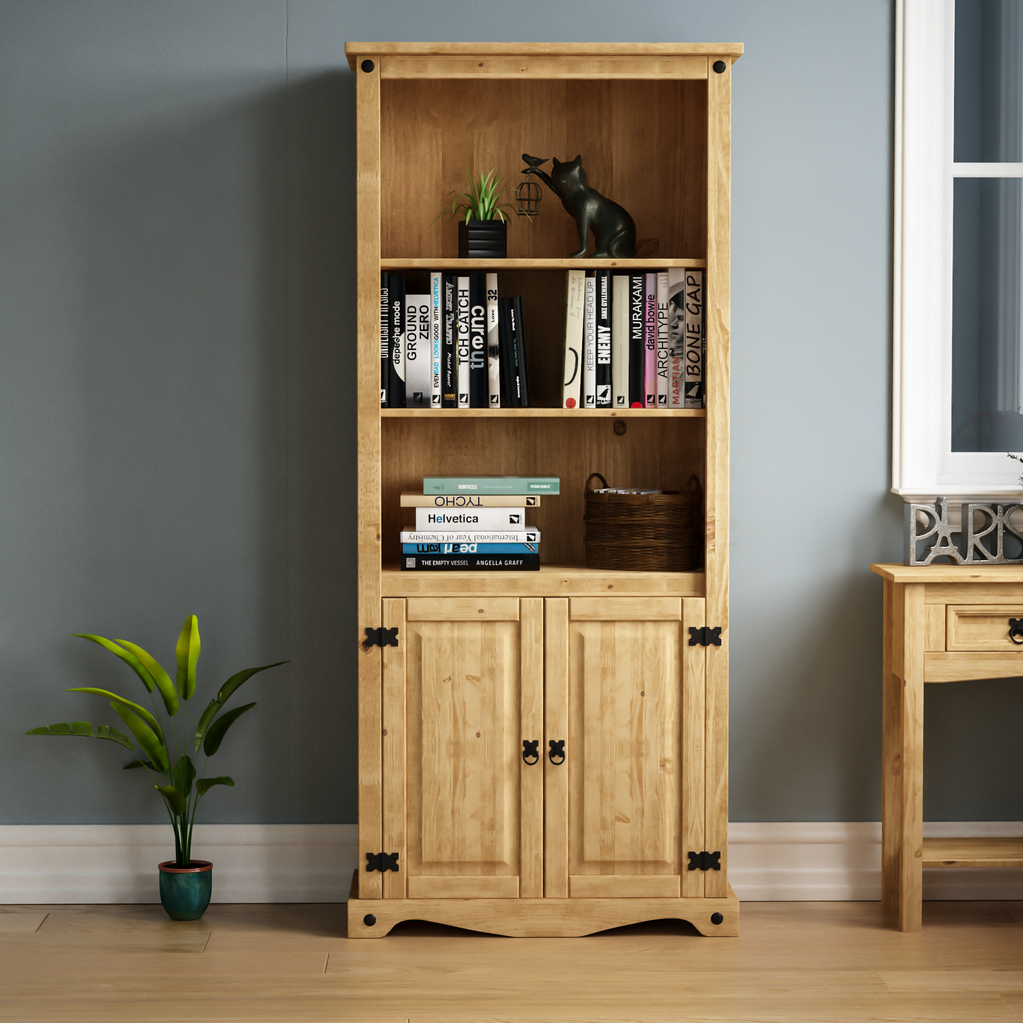 Corona 2-Door Bookcase