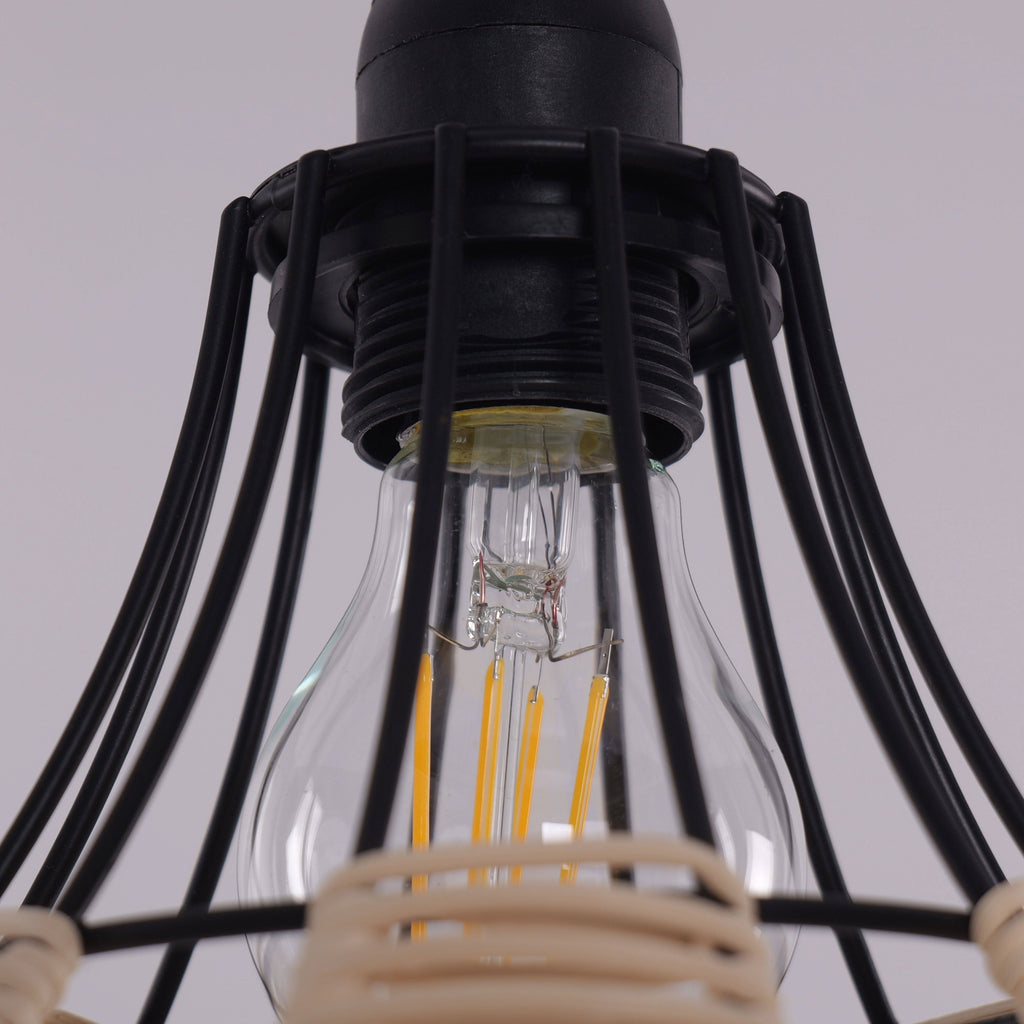 Glyph-Lightsin Basketweave Rattan Pendant Light for Cozy Earthy Elegance