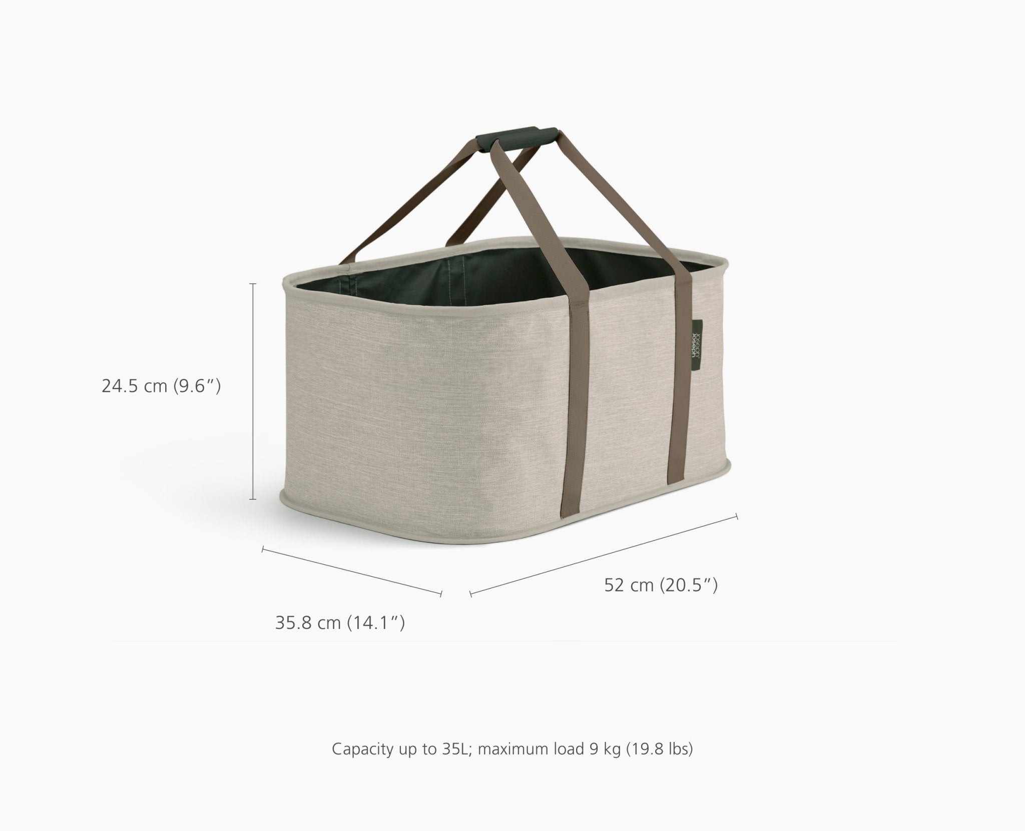 2-piece Ecru Tota Trio 90L & Hold-All™ 35L Laundry Basket Set
