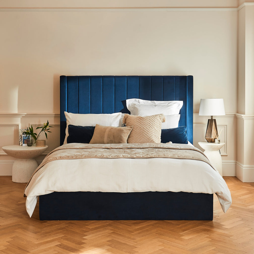 Alice King Ottoman Bed - Ink