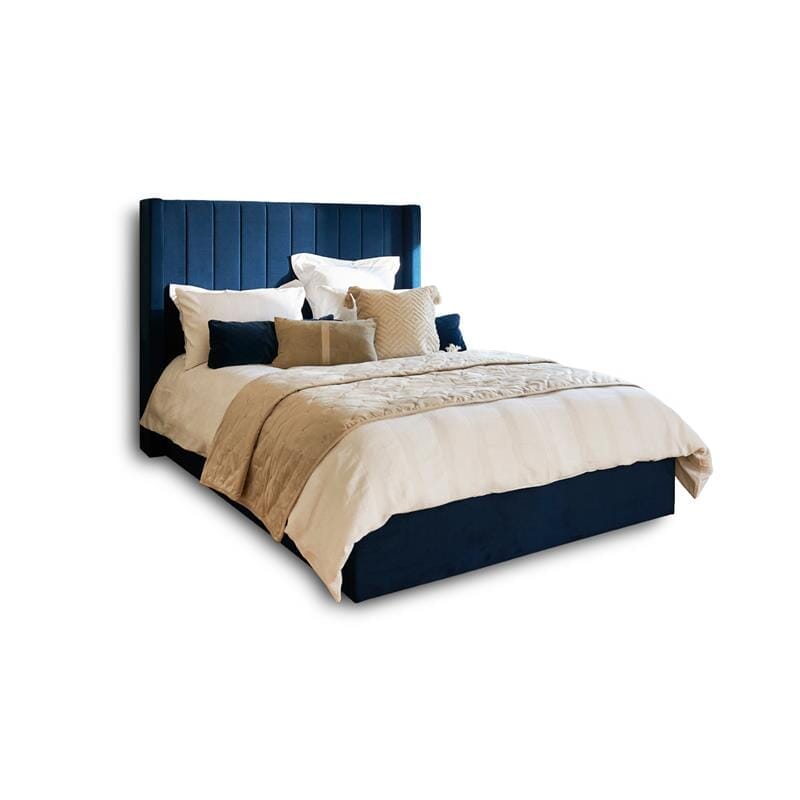 Alice Double Ottoman Bed - Ink