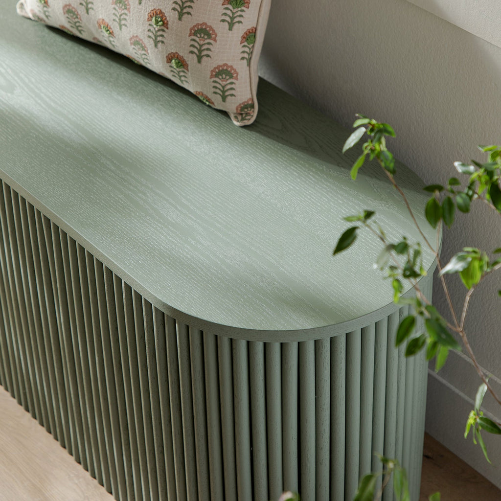 Maru Storage Ottoman Bench, Sage Green