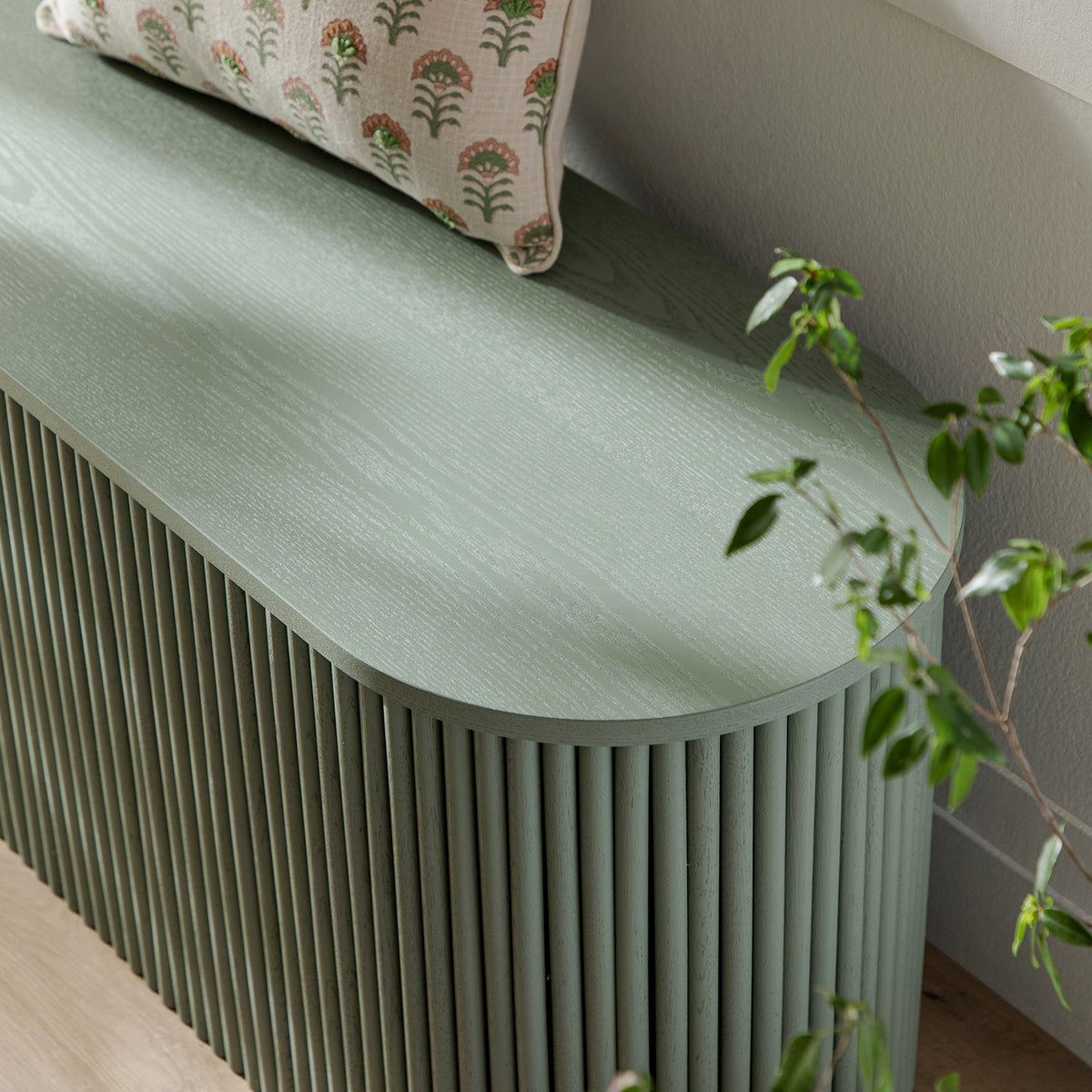 Maru Storage Ottoman Bench, Sage Green