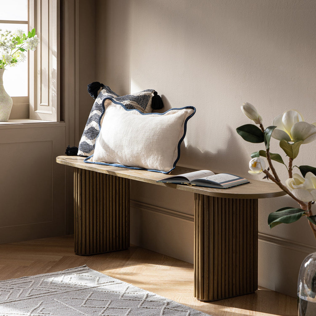 Maru 150cm Dining Bench, Silver Oak