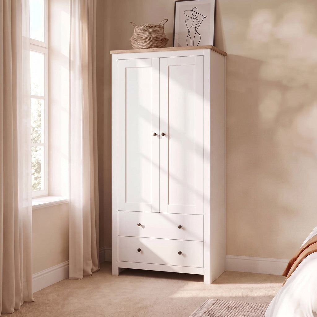 Bampton Double Wardrobe - Alabaster White