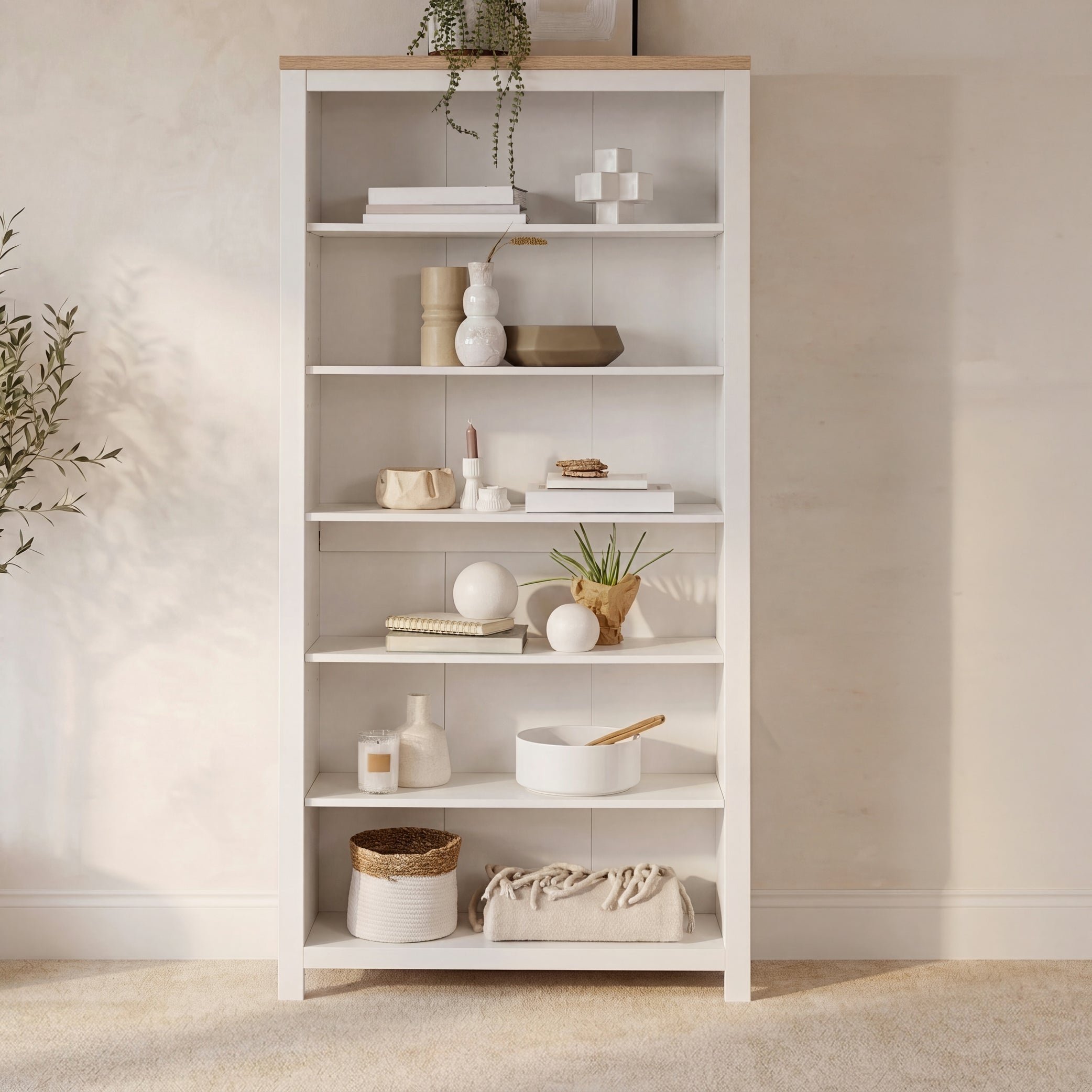 Bampton White Tall Bookcase