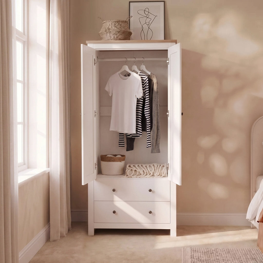 Bampton Double Wardrobe - Alabaster White