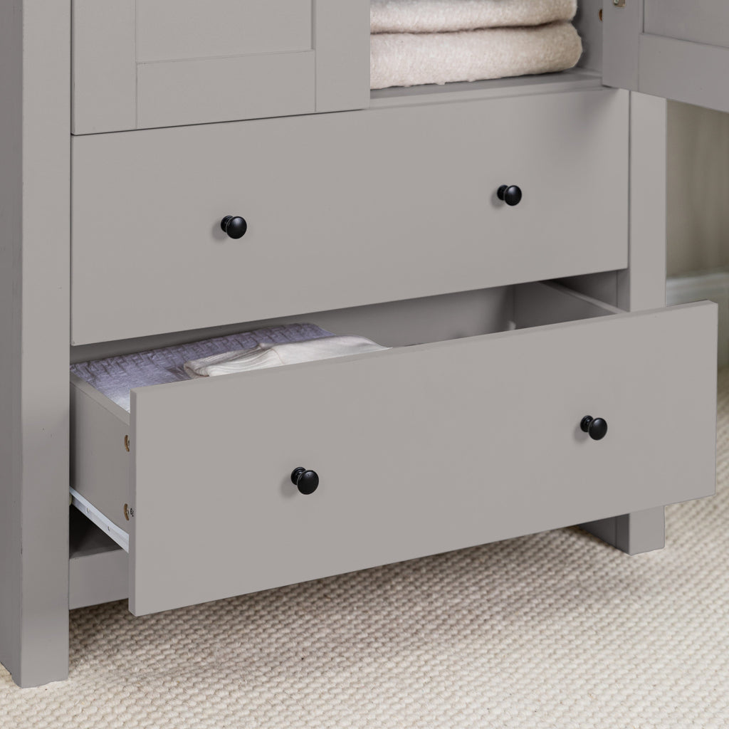 Bampton Double Wardrobe - Stone Grey