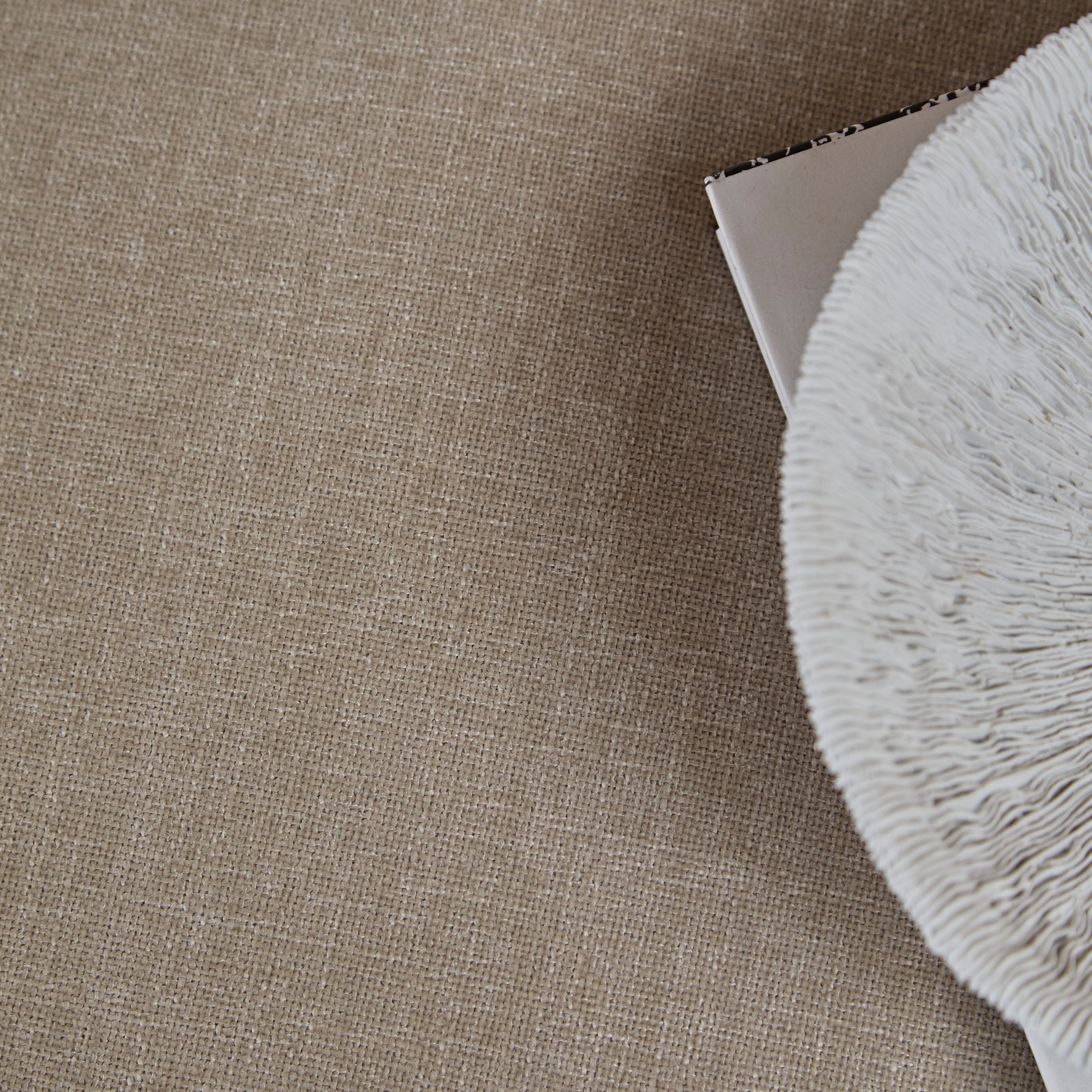 Brea Mink Taupe Footstool - Whitewash Oak Legs