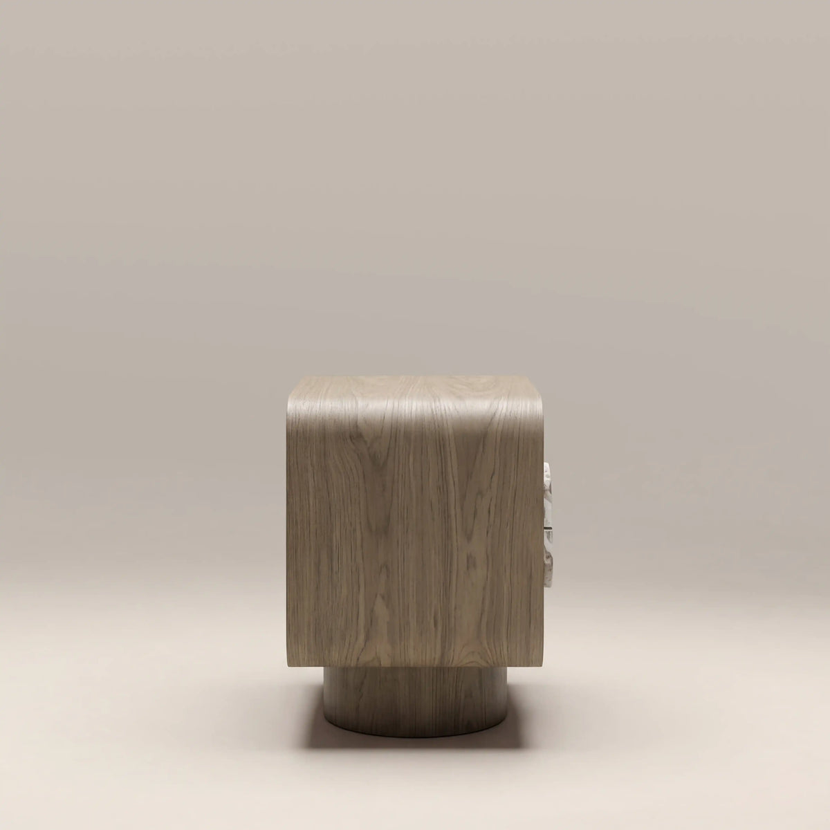 Aria 2 Drawer Rectangle Wooden Bedside Table | French Riviera Marble & Walnut