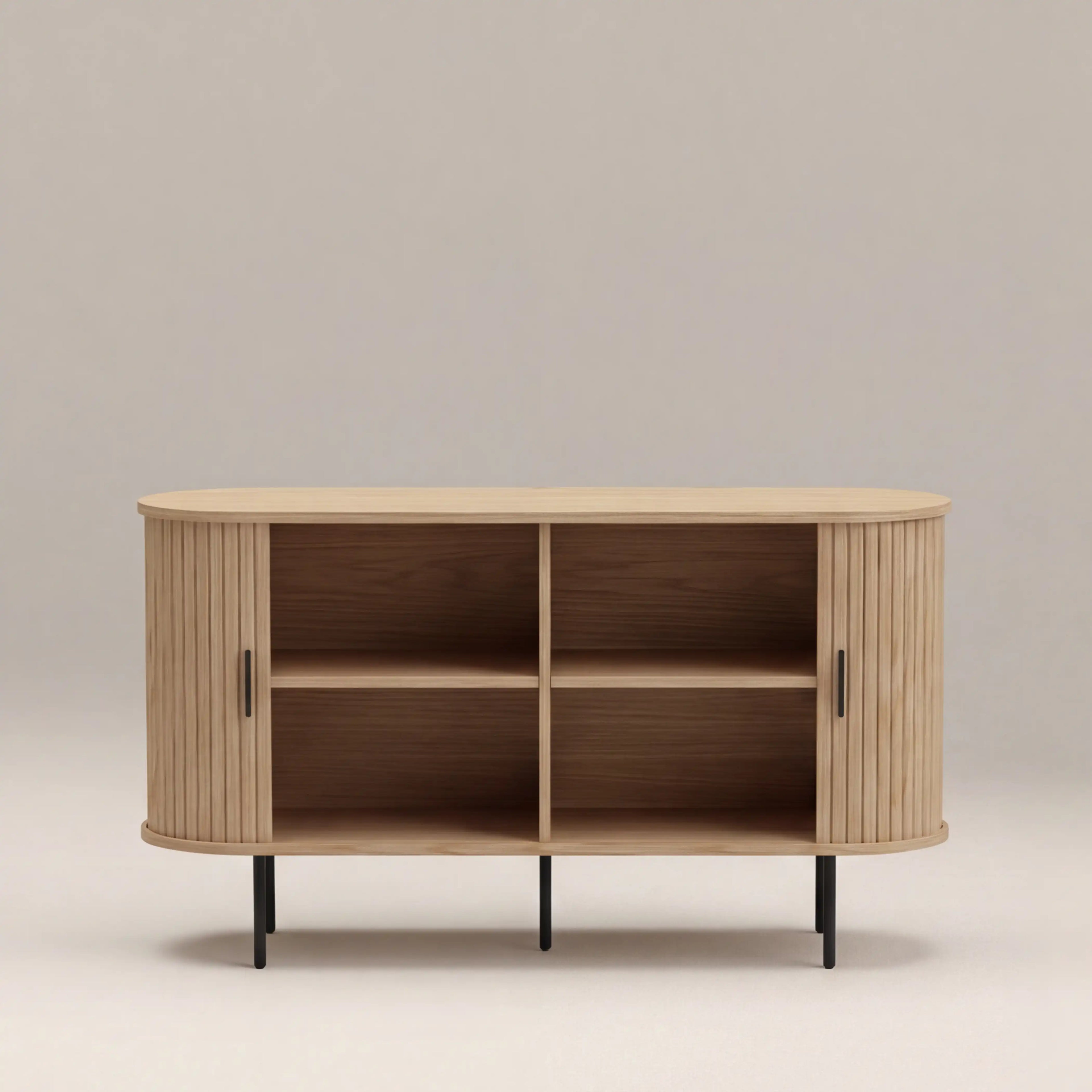 Mika Wooden Sideboard | Oak & Black