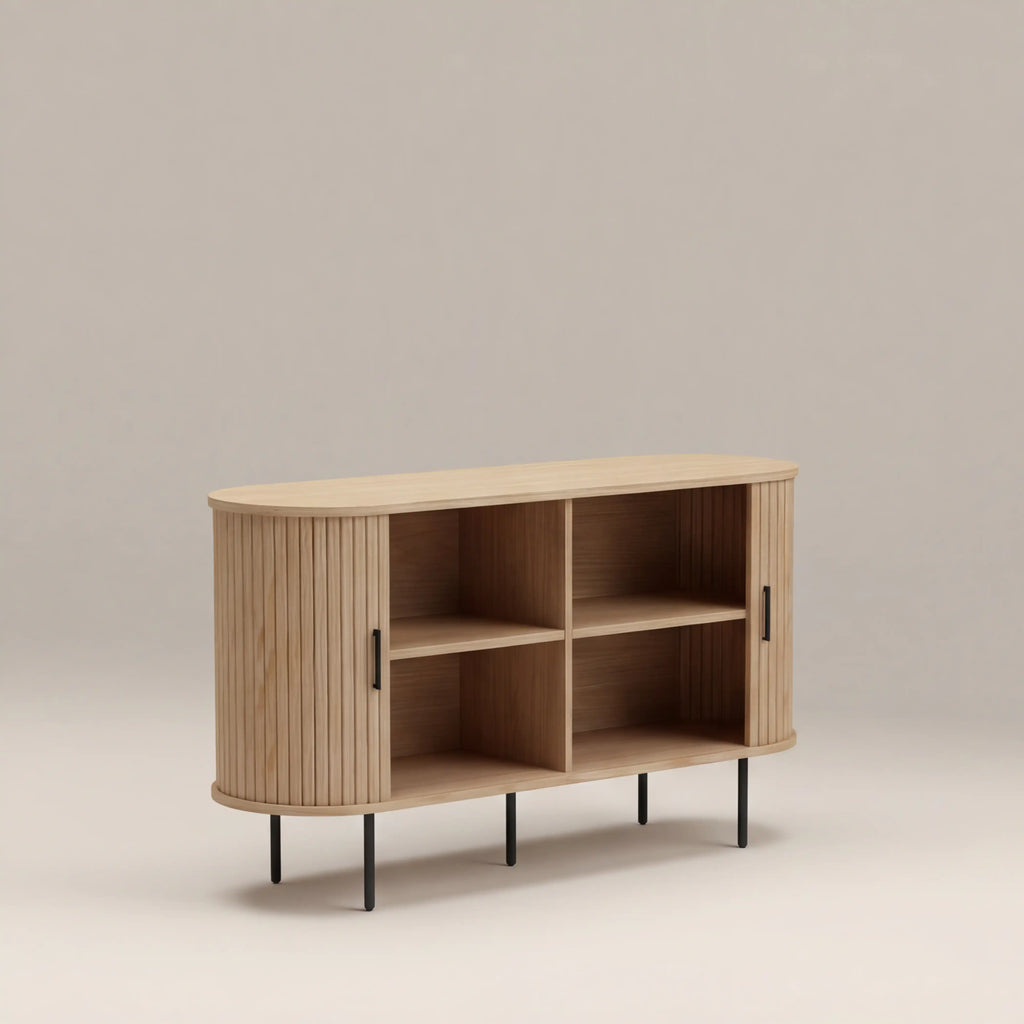 Mika Wooden Sideboard | Oak & Black