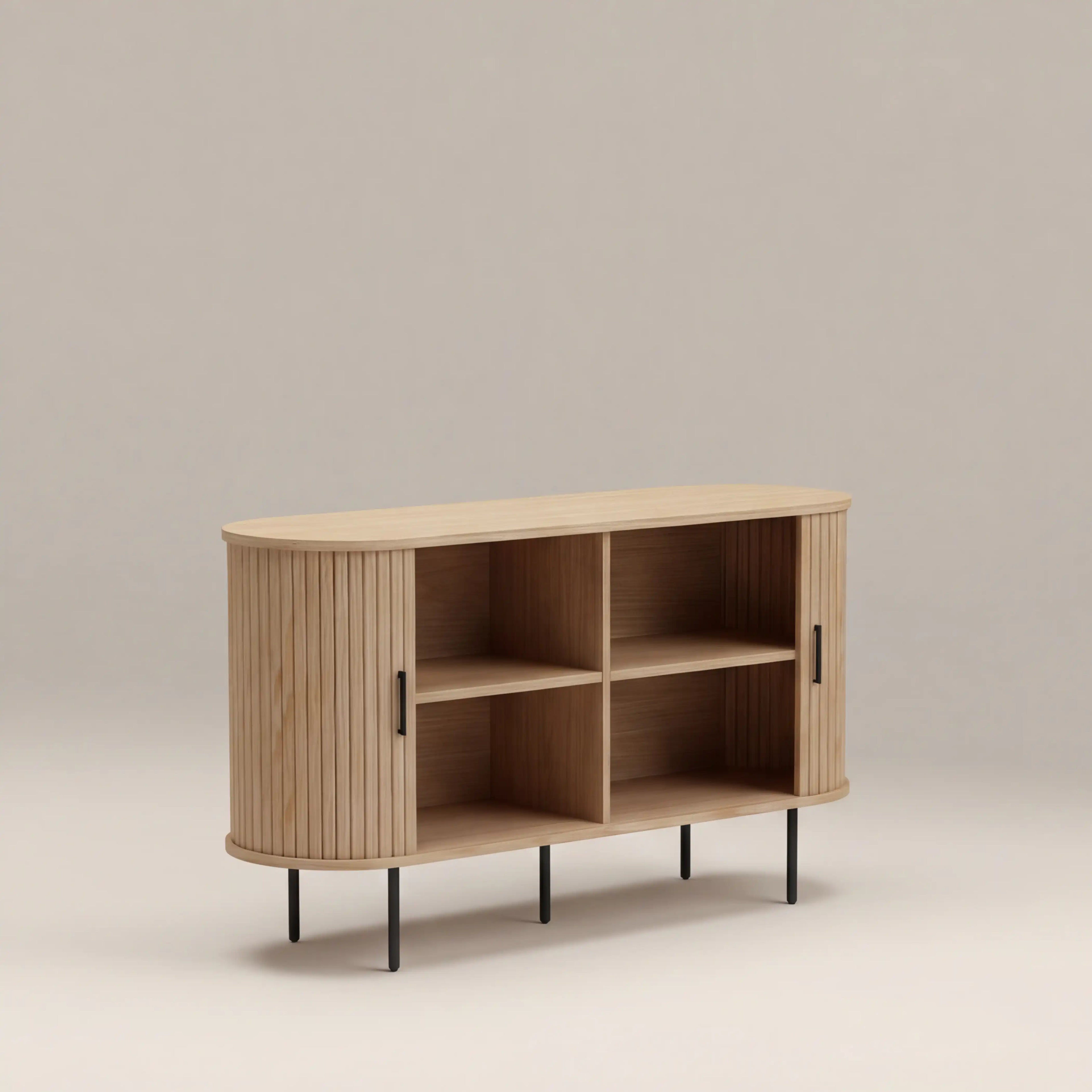 Mika Wooden Sideboard | Oak & Black