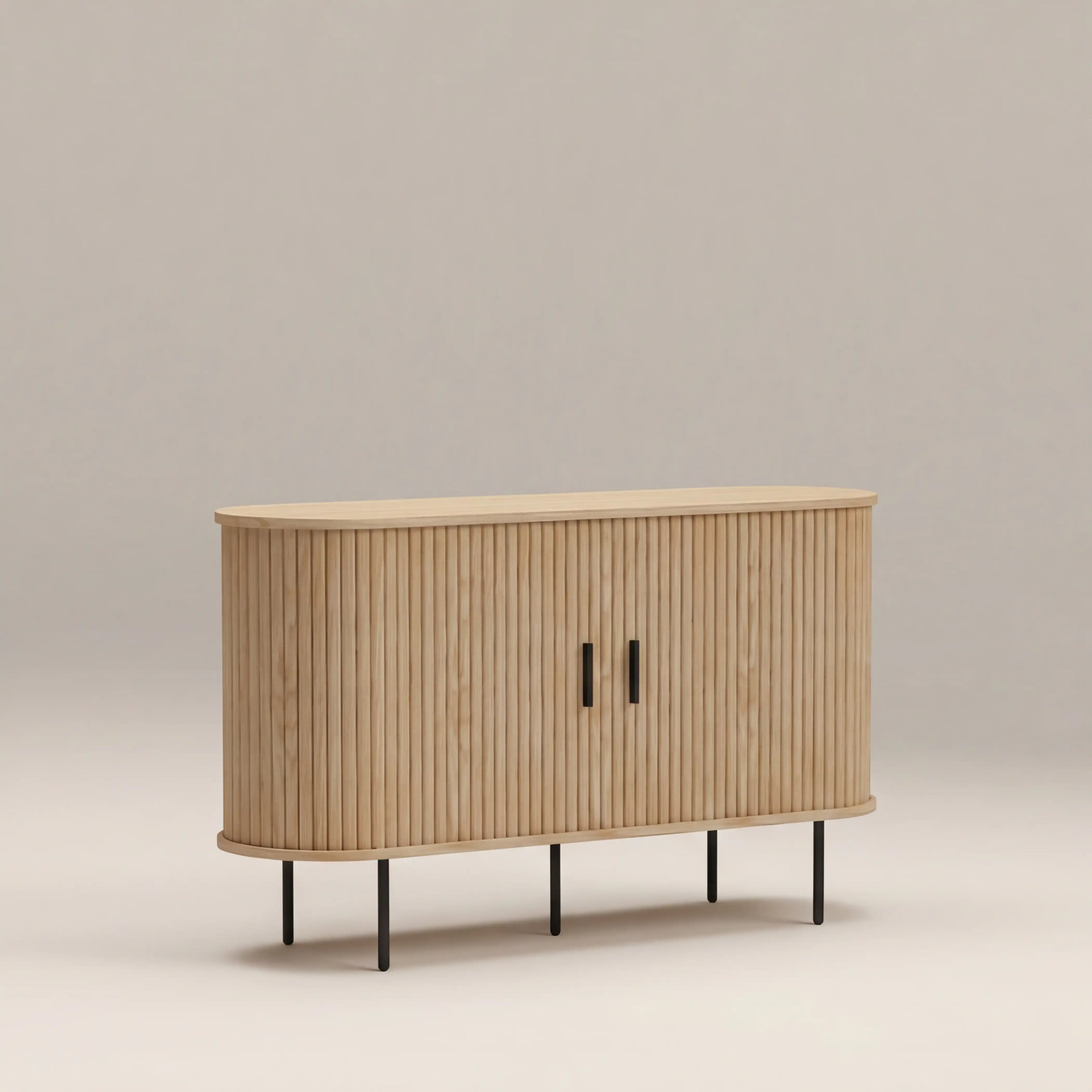 Mika Wooden Sideboard | Oak & Black