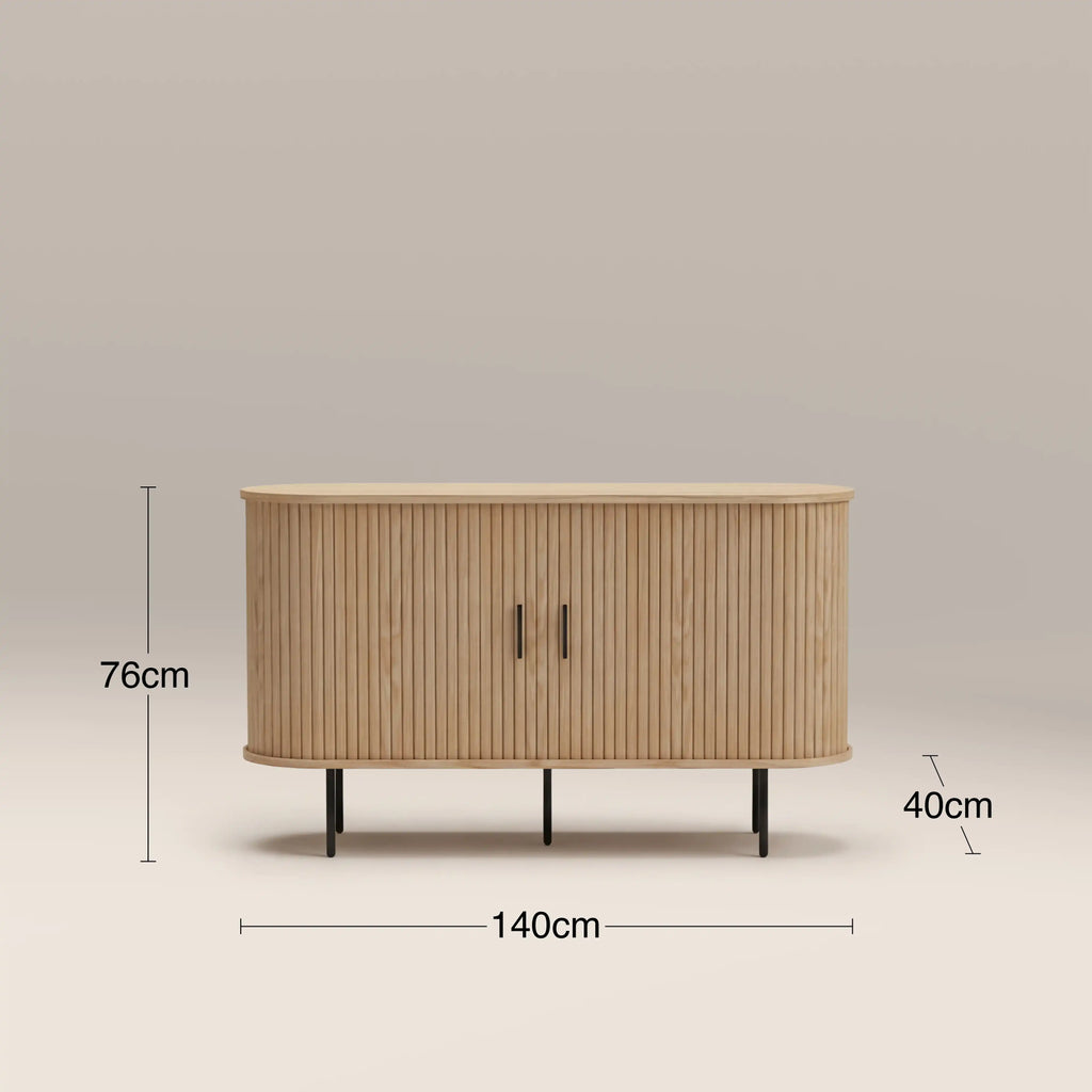 Mika Wooden Sideboard | Oak & Black