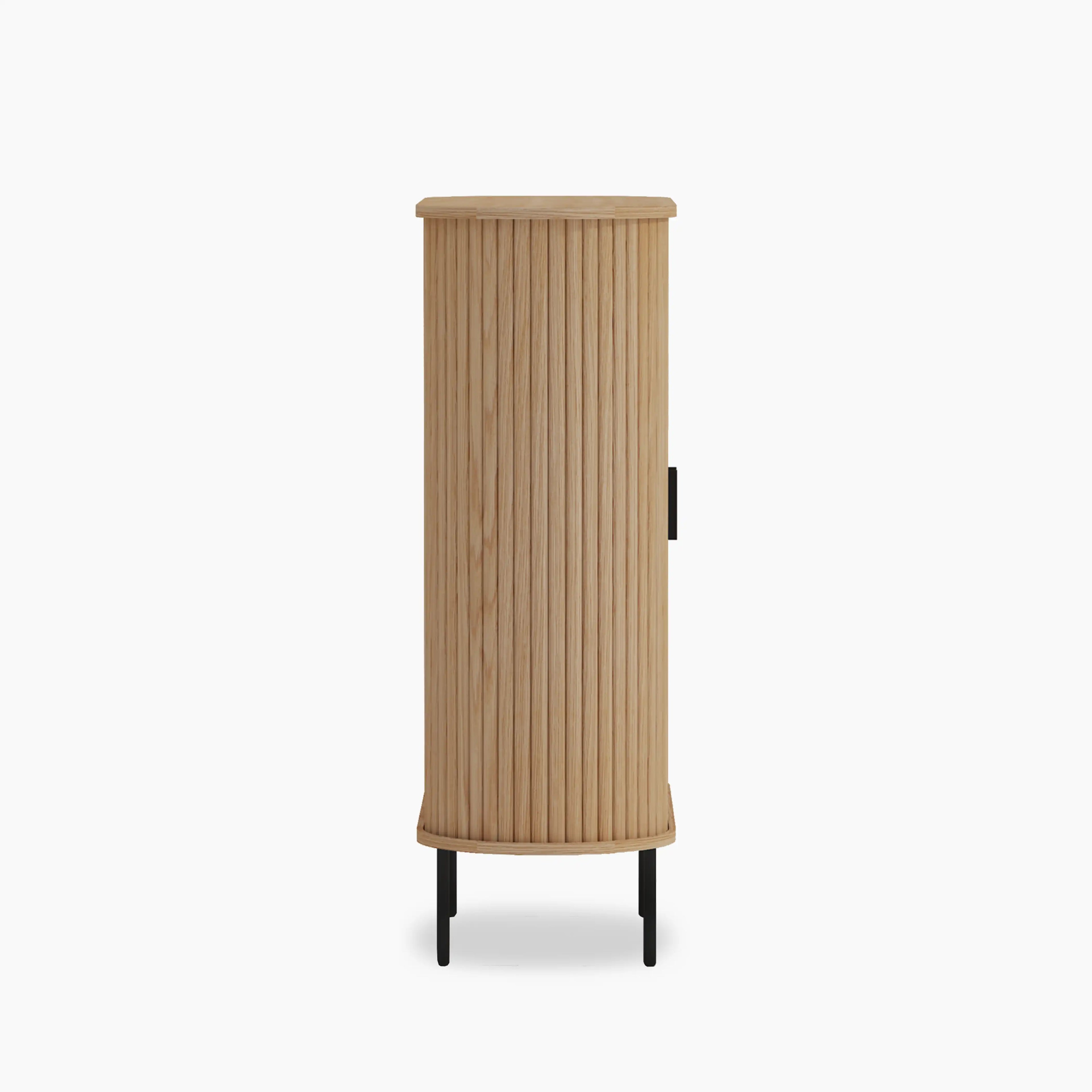 Mika Tall Wooden Sideboard | Oak & Black