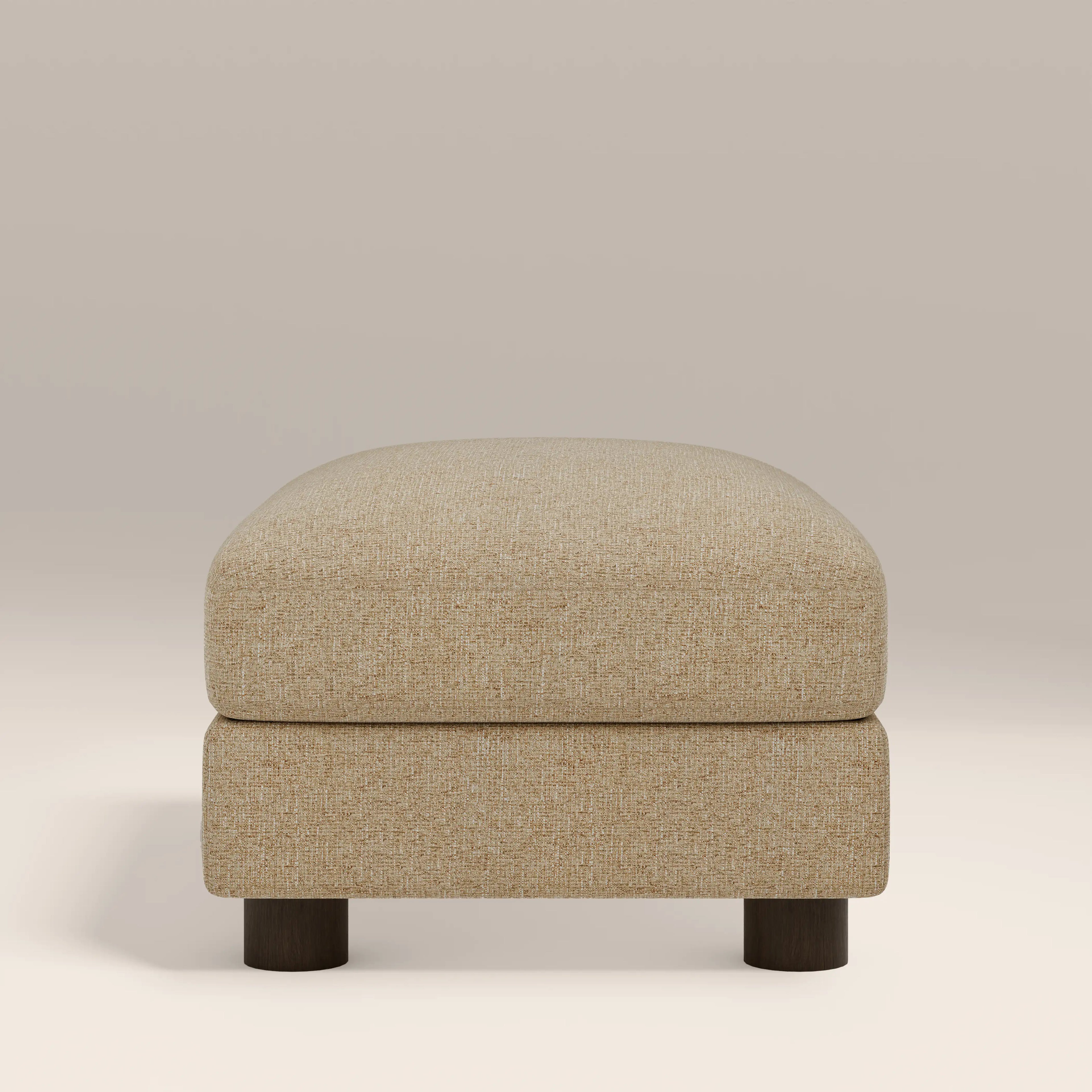 Halton Footstool | Speckled Latte Boucle