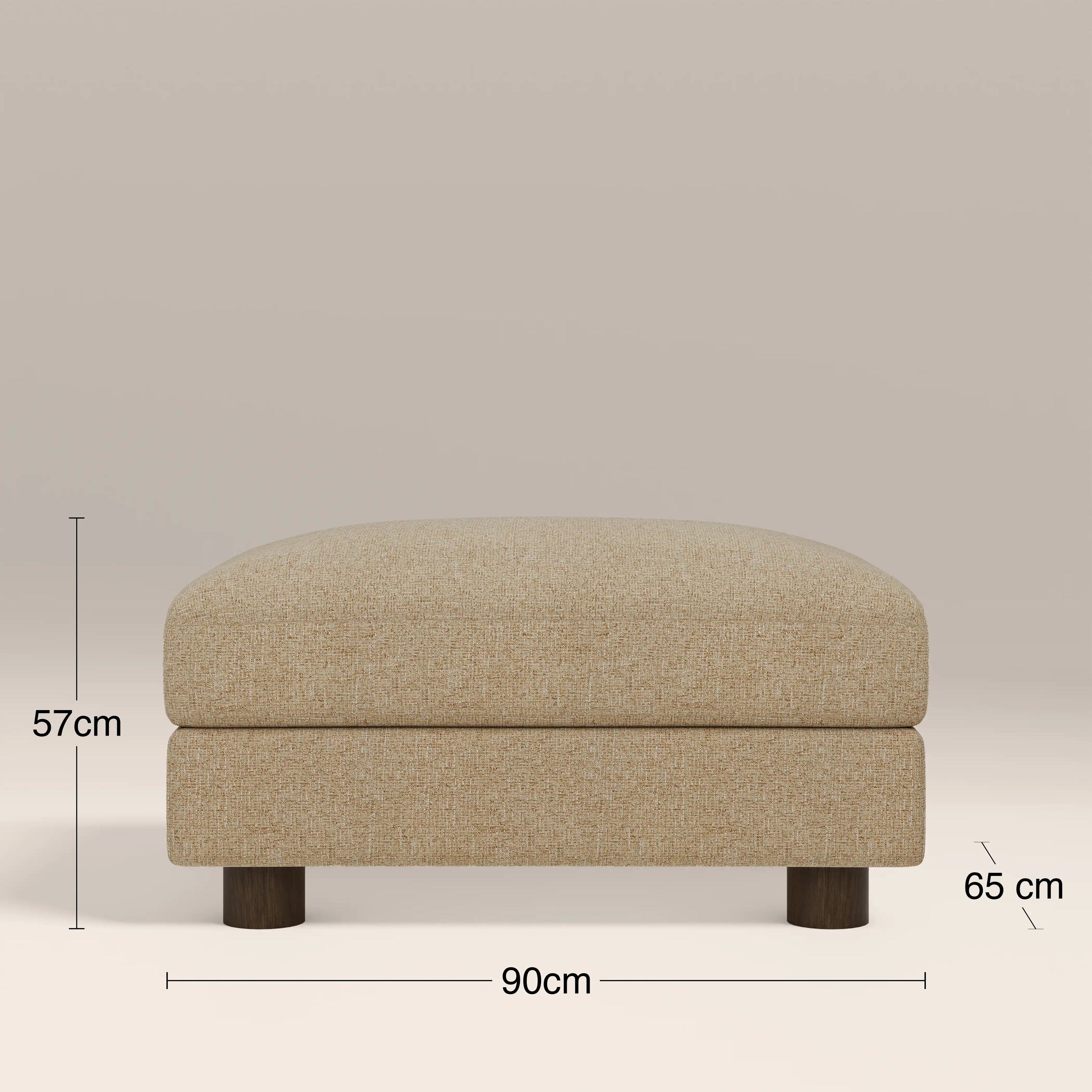 Halton Footstool | Speckled Latte Boucle