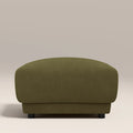 Cloud Footstool | Moss Green Sustainable Mohair Velvet