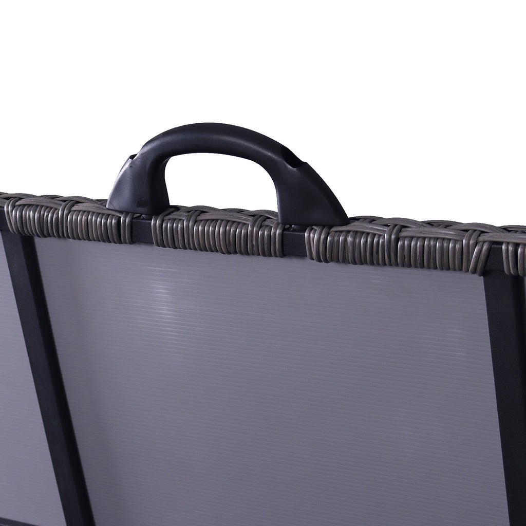 Charcoal Weave 510L Cushion Storage Box with Gas Lift